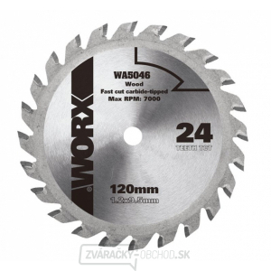 WA5046 - Kotúč na drevo 120x9,5 pre WU427, Worxsaw XL