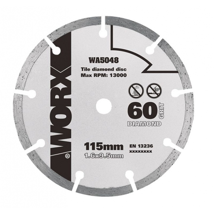 WA5048 - Diamantový kotúč 115 x 9,5 pre WU427, Worxsaw XL