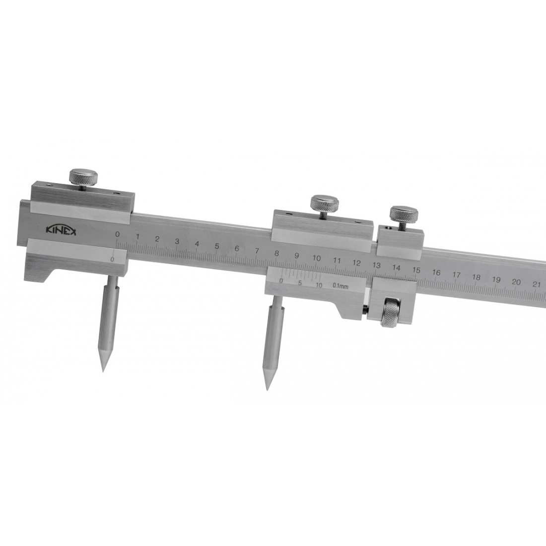 Kružidlo ploché s mm delením a jemným stavaním KINEX 500/0,1mm, DIN 862