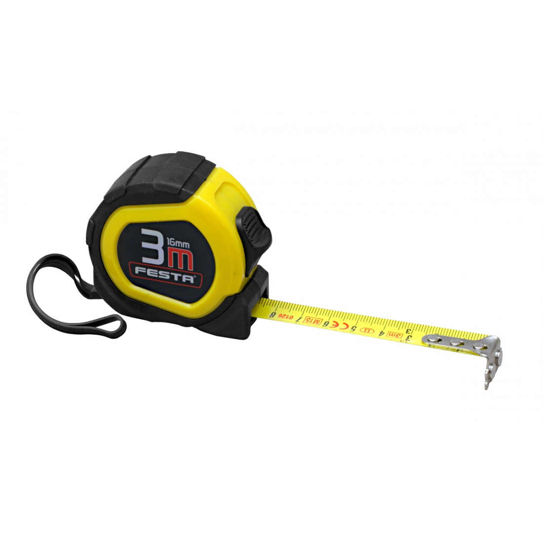 Zvinovací meter FESTA 3m - pogumovaný s magnetom, tr. presnosti 2