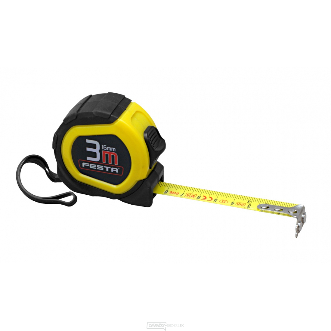 Zvinovací meter FESTA 10m - pogumovaný s magnetom, tr. presnosti 2