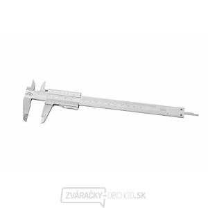Posuvné meradlo KINEX 160 mm, 0,02 mm, aretácia tlačidlom, mm+inch, monoblok, ČSN 25 1238, DIN 862 Posuvné meradlo KINEX 160 mm, 0,02 mm, aretácia tlačidlom, mm+inch, monoblok, ČSN 25 1238, DIN 862 gallery main image