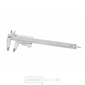 Posuvné meradlo KINEX 150 mm, 0,05 mm, aretácia tlačidlom, mm+inch, monoblok, ČSN 25 1238, DIN 862 Posuvné meradlo KINEX 150 mm, 0,05 mm, aretácia tlačidlom, mm+inch, monoblok, ČSN 25 1238, DIN 862