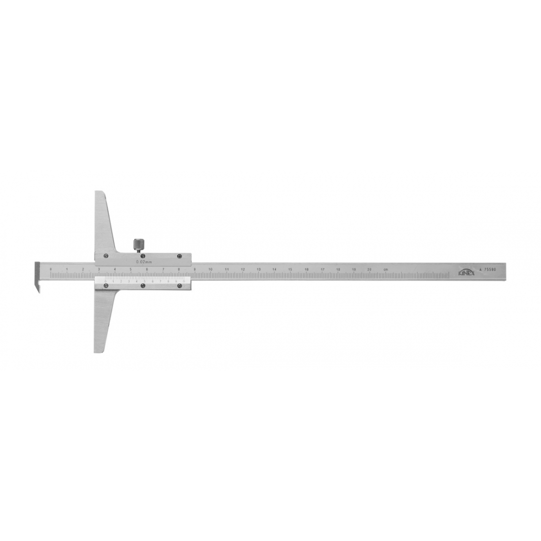 Hĺbkomer s nosom KINEX 200 mm, 0,02 mm, ČSN 25 1280, DIN 862