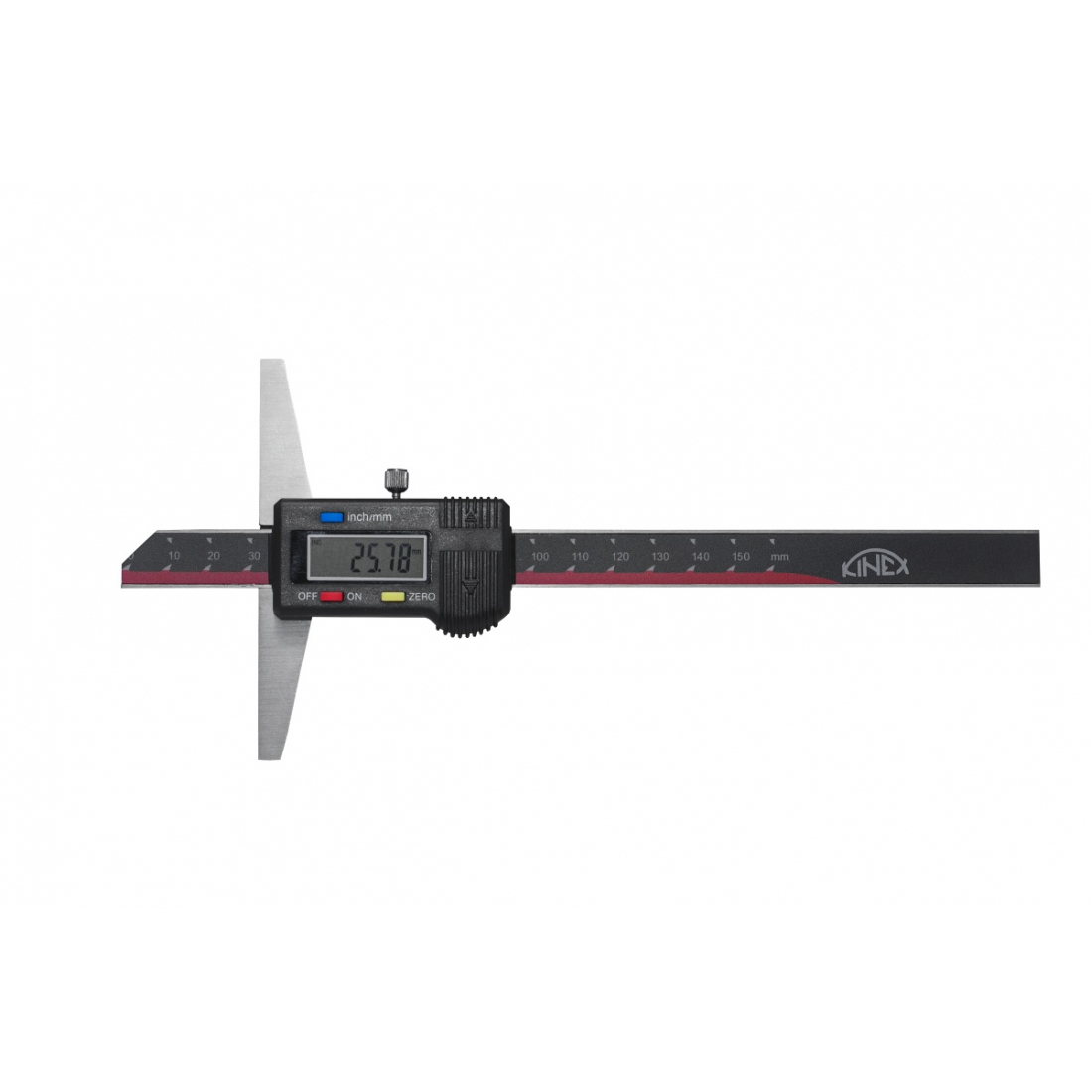 Hĺbkomer digitálny bez nosa KINEX 150 mm, 0,01, DIN 862