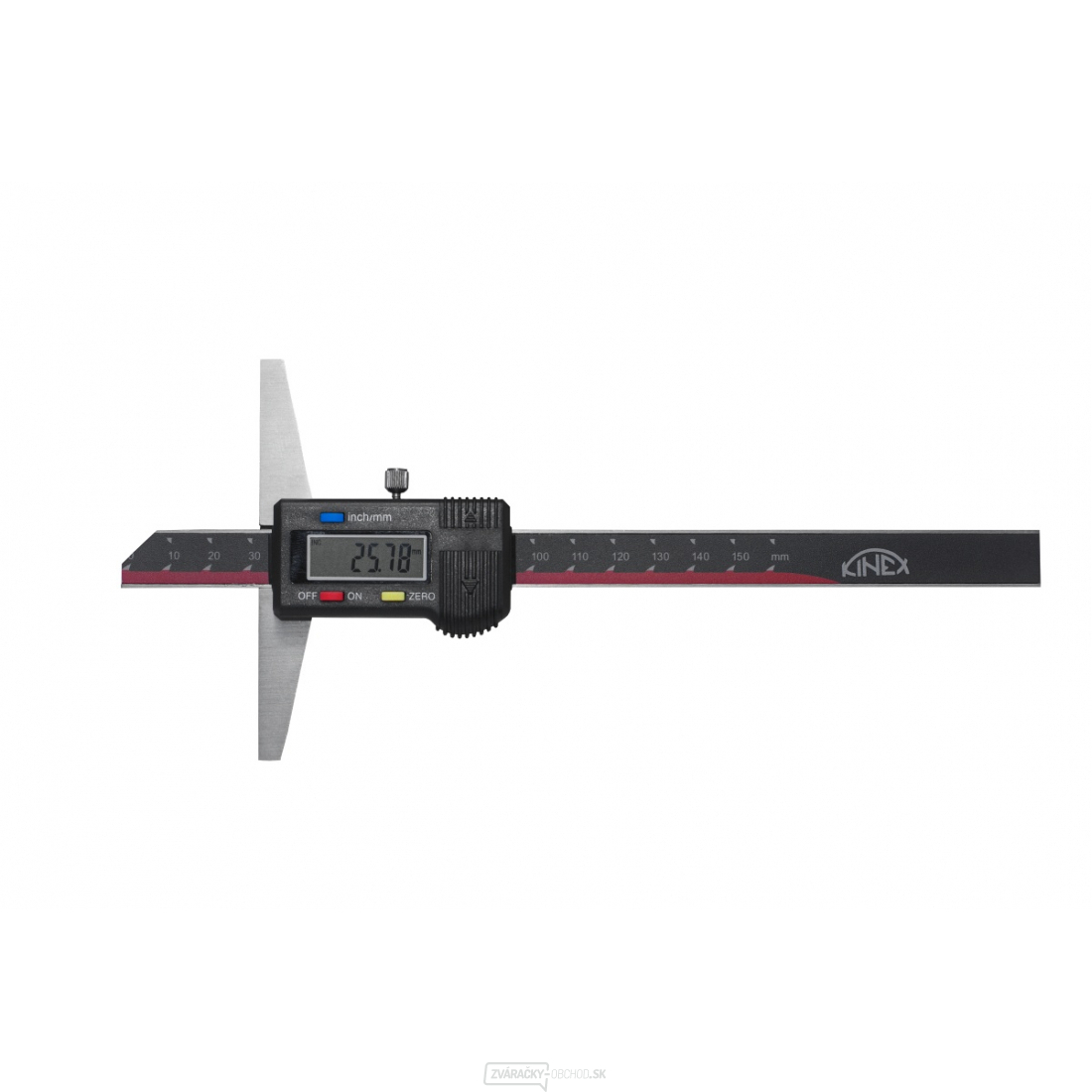 Hĺbkomer digitálny bez nosa KINEX 150 mm, 0,01, DIN 862