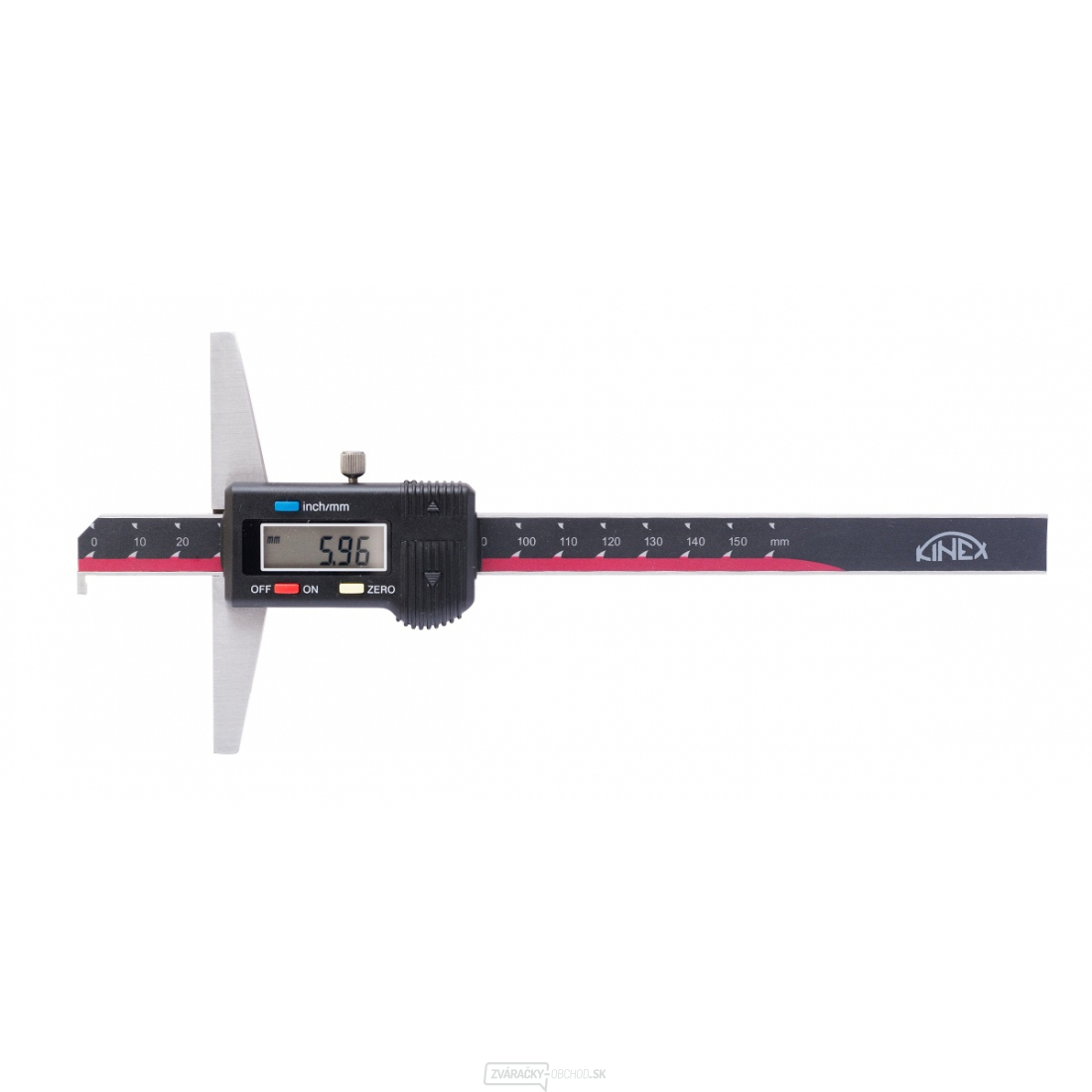 Hĺbkomer digitálny s nosom KINEX 150 mm/0,01, DIN 862