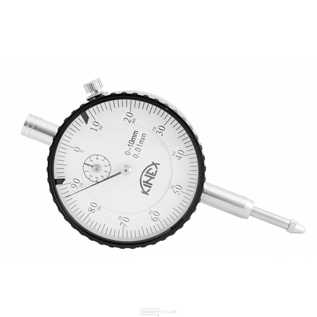 Úchylkomer číselníkový KINEX 0-10 mm/60 mm/0,01 mm, ČSN EN ISO 463, ČSN 25 1811, ČSN 25 1816