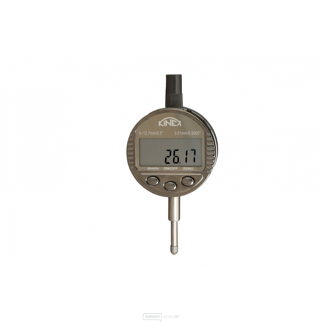 Úchylkomer číselníkový digitálny KINEX, IP 54, 0-12,7 mm/0,01 mm