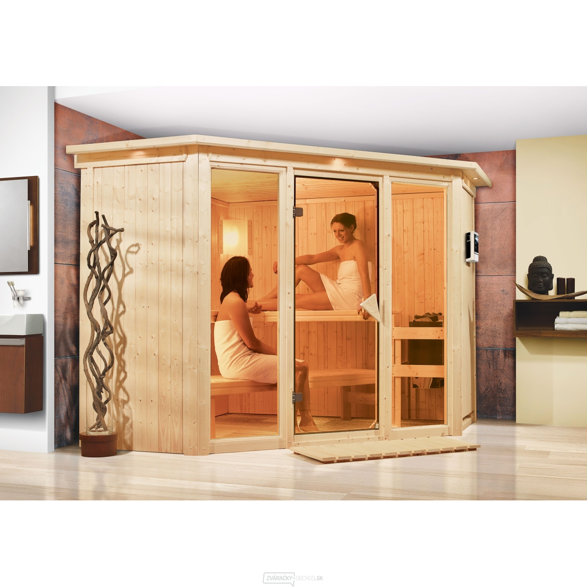Fínska sauna KARIBU FLORA 2 (52953)
