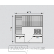 Fínska sauna KARIBU CUBEN (80796) s predsieňou náhled