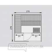 Fínska sauna KARIBU CUBEN (81132) tm. sivá s predsieňou náhled