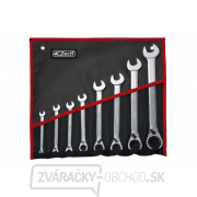 Sada kľúčov 8dielna s prepínací páčkou vyhnuté 15 °, ISO1711-1 vo vinylovom puzdre (8,10,11,13,17,19,22,24mm) gallery main image