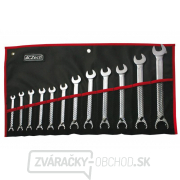 Sada kľúčov 12dielna s prepínací páčkou vyhnuté 15 °, ISO1711-1 vo vinylovom puzdre  gallery main image