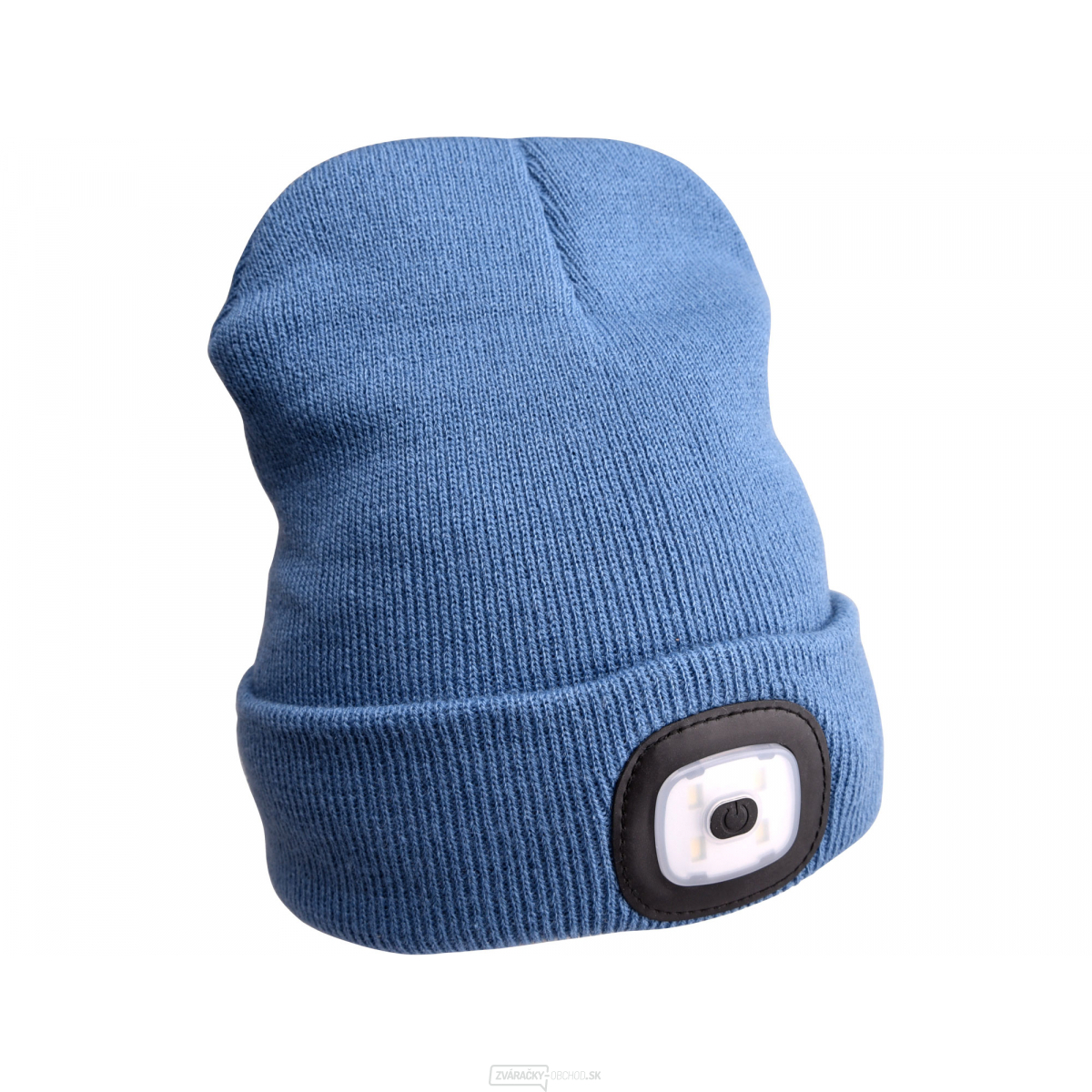 Čiapka s čelovkou 45lm, nabíjací, USB, modrá, univerzálna veľkosť
