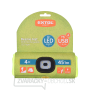 Čiapka s čelovkou 45lm, nabíjací, USB, fluorescenčná žltá, univerzálna veľkosť náhled