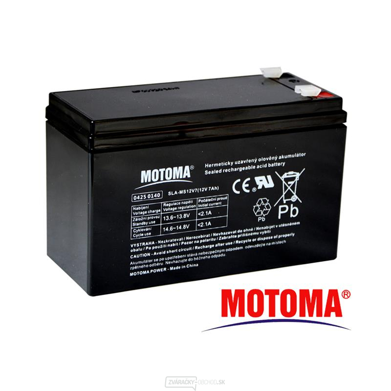 Batérie olovená 12V 7.0Ah MOTOMA (konektor 4,75 mm)