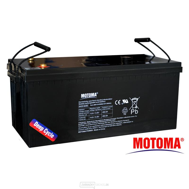 Batérie olovená 12V 200Ah MOTOMA pre SOLAR