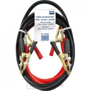 Štartovacie káble GYS 700 A 35 mm2 mosadzné svorky 4,5m Štartovacie káble GYS 700 A 35 mm2 mosadzné svorky 4,5m gallery main image