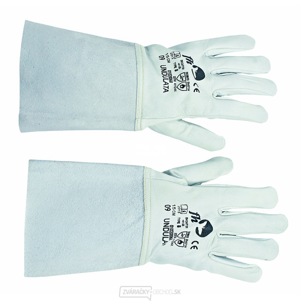 Celokožená zváračská rukavice undulata z lícovej kozinky šitá kevlarovou niťou, veľ. 9
