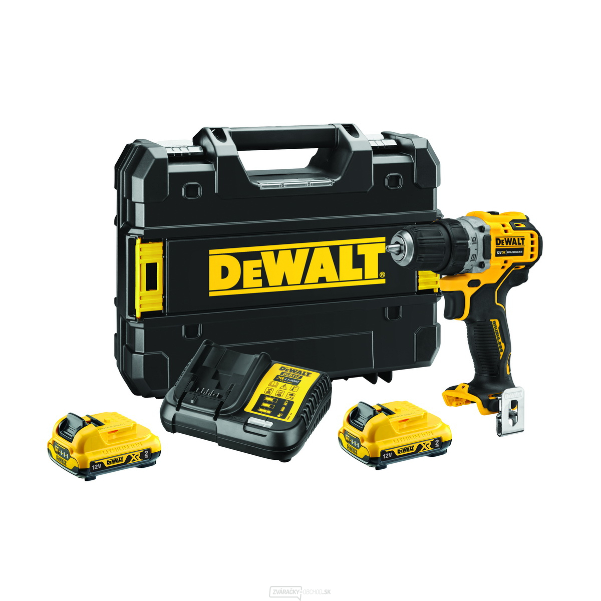 Aku vŕtačka bezuhlíková DeWalt 12V 2,0Ah DCD701D2
