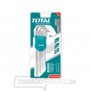 L-kľúče TORX, sada 9ks, 10-50mm, predĺžené, CrV, industrial Náhľad