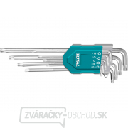 L-kľúče TORX, sada 9ks, 10-50mm, predĺžené, CrV, industrial gallery main image