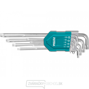 L-kľúče TORX, sada 9ks, 10-50mm, predĺžené, CrV, industrial gallery main image