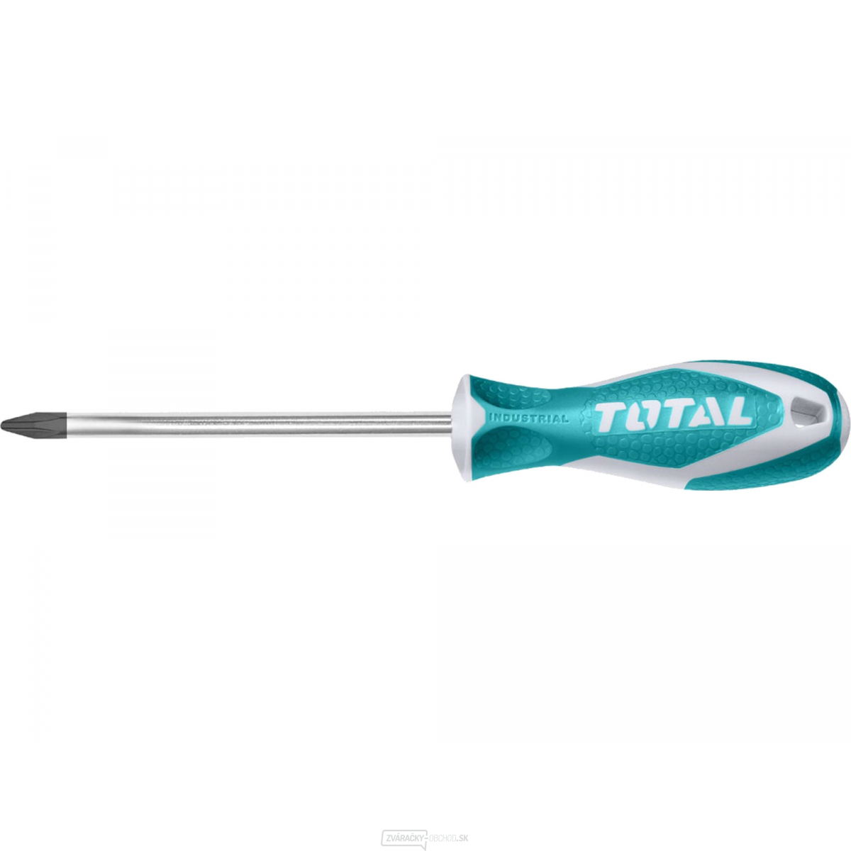 Skrutkovač krížový, PH1 5x75mm, CrV, industrial, TOTAL
