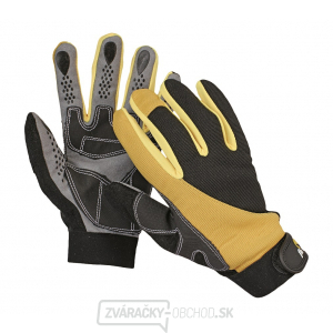 Mechanické rukavice CORAX, šitý syntetický materiál, veľ. 8
