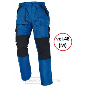 Montérkové nohavice MAX, 100% bavlna - veľ.48 (modro-čierna)