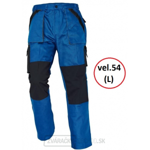 Montérkové nohavice MAX, 100% bavlna - vel.54 (modro-čierna) gallery main image