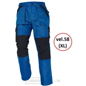 Montérkové nohavice MAX, 100% bavlna - vel.58 (modro-čierna)