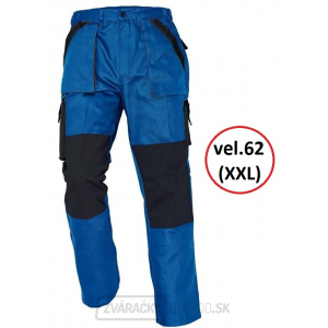 Montérkové nohavice MAX, 100% bavlna - vel.62 (modro-čierna)