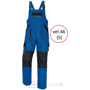 Montérkové laclové nohavice MAX, 100% bavlna - veľ.46 (modro-čierna) gallery main image