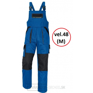 Montérkové laclové nohavice MAX, 100% bavlna - veľ.48 (modro-čierna) gallery main image