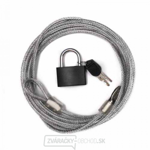 Bezpečnostné lanko 3m so zámkom a 2 kľúčmi Bezpečnostné lanko 3m so zámkom a 2 kľúčmi gallery main image