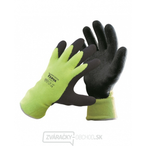 Zateplené rukavice PALAWAN WINTER, nylon s latexom, veľ. 10 žltá-čierna