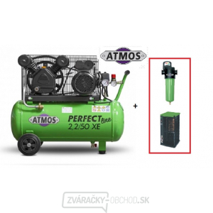 Kompresor Atmos Perfect line 2,2/50XE + SF Priemyselný filter (F02) + Kondenzačná sušička (AHD21)
