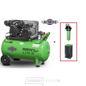 Kompresor Atmos Perfect line 2,2/90 XE + SF Priemyselný filter (F02) + Kondenzačná sušička (AHD21)