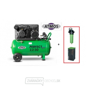 Kompresor Atmos Perfect line 2,2/50 + SF Priemyselný filter (F02) + Kondenzačná sušička (AHD31)