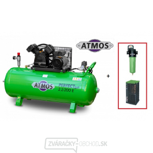 Kompresor Atmos Perfect line 2,2/200 E + SF Priemyselný filter (F02) + Kondenzačná sušička (AHD31)