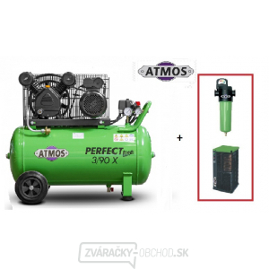 Kompresor Atmos Perfect line 3/90X + SF Priemyselný filter (F02) + Kondenzačná sušička (AHD31)
