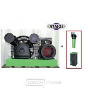 Kompresor Atmos Perfect 4T PFT + SF priemyselný filter (F03) + Kondenzačná sušička (AHD61)
