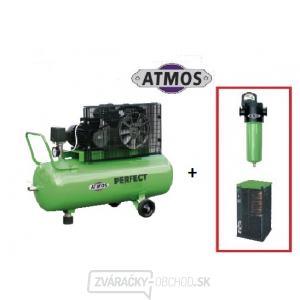 Piestový kompresor Atmos Perfect 5,5/150 + SF priemyselný filter (F03) + Kondenzačná sušička (AHD61)