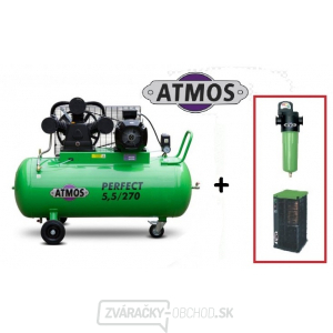 Kompresor Atmos Perfect 5,5/270 + SF priemyselný filter (F03) + Kondenzačná sušička (AHD61)