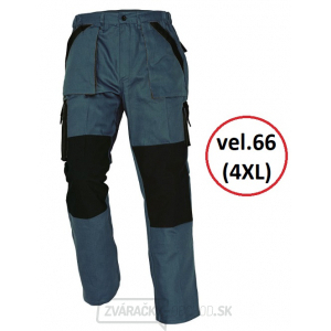 Montérkové nohavice MAX, 100% bavlna - vel.66 (zeleno-čierna) gallery main image
