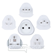 Solight cestovný adaptér, uzemnený, výmenné vidlice pre celý svet Solight cestovný adaptér, uzemnený, výmenné vidlice pre celý svet gallery main image