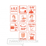 Laser červený líniový, krížový samonivelačné náhled