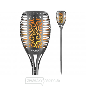 Pochodeň LED s plameňom, 79cm, solárne nabíjanie, 35lm gallery main image